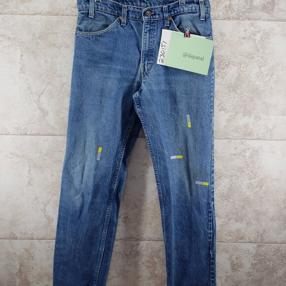 Vintage 90s Levis 558 Orange Tab Blue Jeans Mens size 34 X 34. Light medium wash - Picture 13 of 13